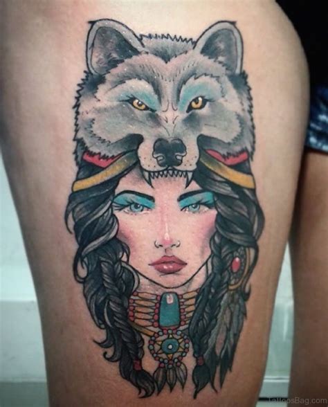 70 Great Looking Wolf Tattoos On Thigh