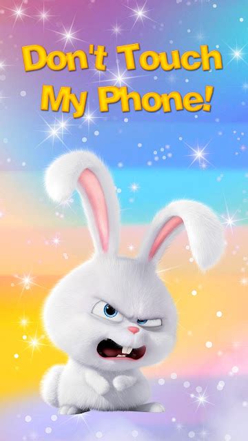 Cute Rabbit Do Not Touch The Wallpaper Of My Phone Wallpapers