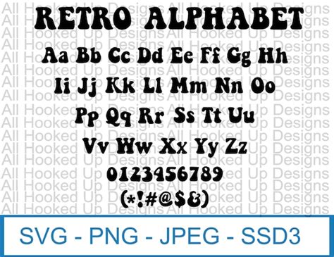 Retro Groovy Alphabet Svg I Groovy Font I Retro Groovy Letters Etsy