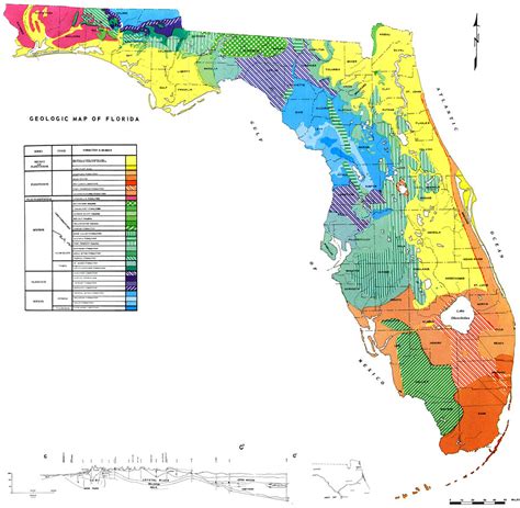 Geologic Map Of Florida 1964