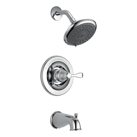 The home depot is a proud partner of epa's watersense program and since 2006 has helped conserve 2.7 trillion gallons of water what are the shipping options for delta bathroom faucets? Delta Porter Monitor 14 Series 3-Spray Tub Shower Faucet ...