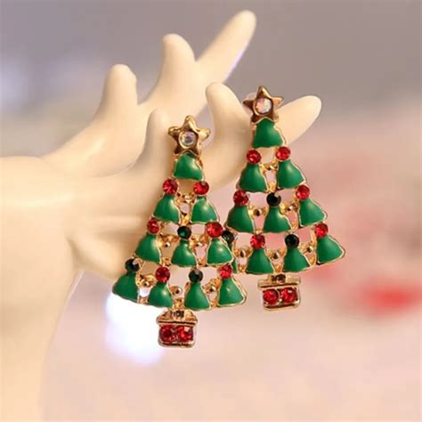 Cute Christmas Earrings Santa Snowman Christmas Tree Bell Earring