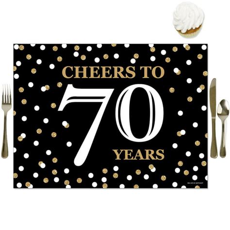 Adult 70th Birthday Gold Party Table Decorations Birthday Party
