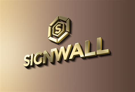 sign wall logo mockup psd graphicsfuel
