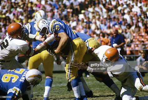 Quarterback Johnny Unitas Of The San Diego Charger In Action Against