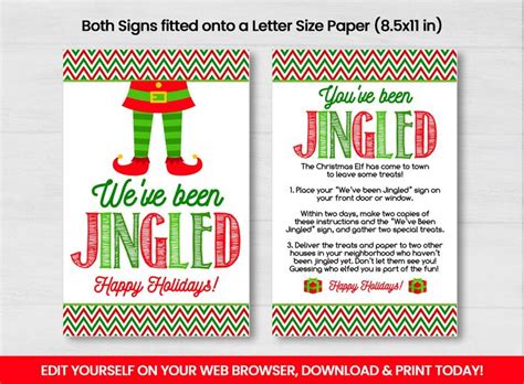 Youve Been Jingled Instant Download Printable Christmas Etsy You