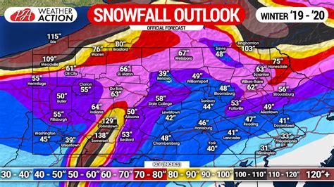 Snow Accumulation Map Of Pa Snow