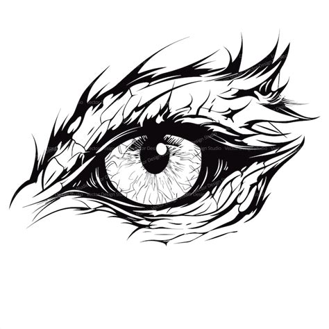 Dragon Eye Svg And Png Files Dragon Tattoo Image Clipart Silhouette