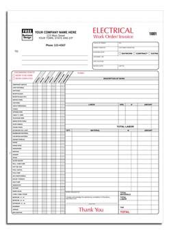 Printable generic job application makes a form template that can be used and printed right away. Work Orders, Electrical Work Orders, Electrical Invoice - Print Forms