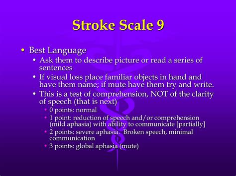 Ems Stroke Scale