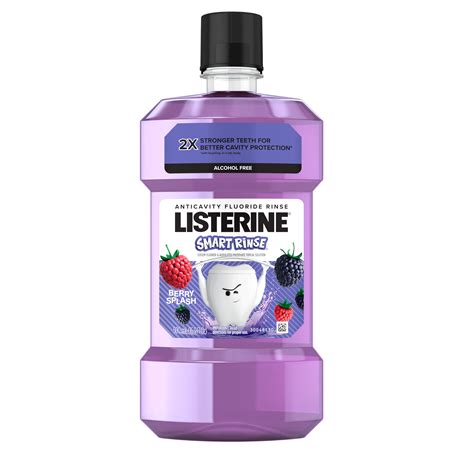 Smart Rinse Kids Fluoride Mouthwash Berry Splash Flavor Listerine
