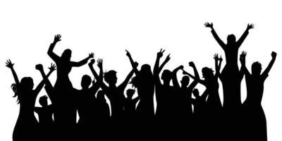 Concert Crowd Hands Black And White Clipart