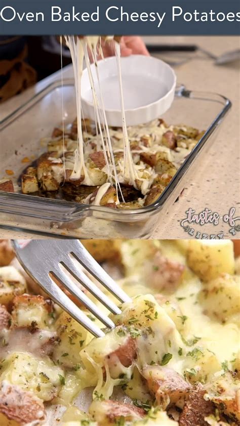 After the first 10 minutes, remove the baking sheet from the oven and use tongs to turn over all of the sweet potato pieces. Cheesy and delicious these Oven Baked Cheesy Potatoes are ...