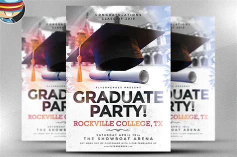 Graduate Party Flyer Template On Behance