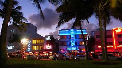 Miami Beach South Wallpapers Night Florida