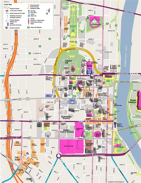 Printable Tourist Map Of Nashville Adams Printable Map