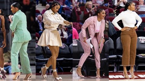 9 Of Our Favorite Court Side Looks From Texas Aandms Baddie Basketball Coach Sydney Carter