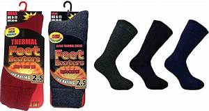 1 To 6 Pairs Mens Ultra Thermal Feet Heater Socks Tog 2 5 Assorted