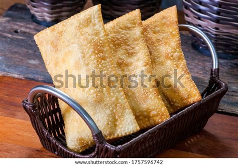 Pastel Brazilian Snack Traditional Brazilian Pastry Stock Photo