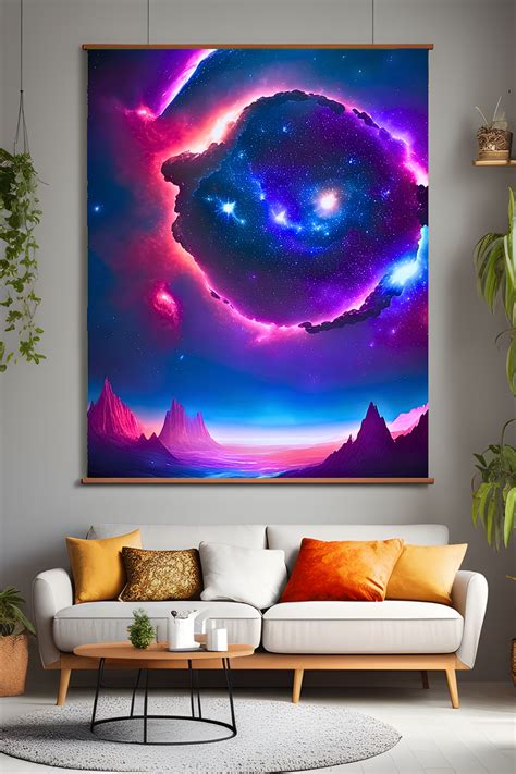 Space Wall Art Vertical Wall Art 6 Different Sizes Available