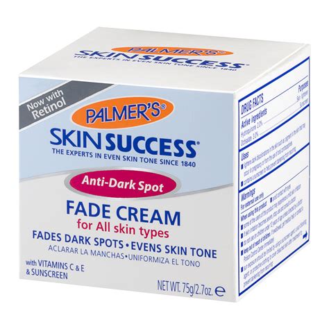 I had lot of brown spots and nothing was working very well, even the very expensive treatments. Palmer's Skin Success Anti-Dark Spot Fade Cream For All ...
