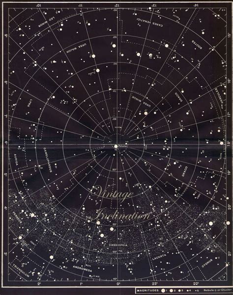 Vintage Constellation Map Large Star Chart Original 1950 Star Chart