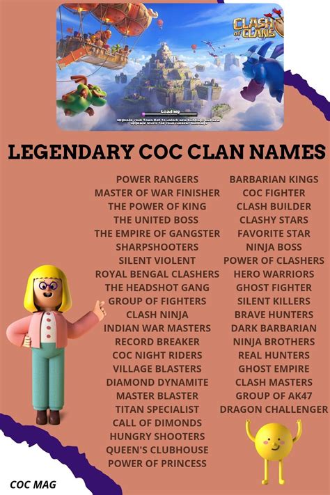 Legendary Coc Clan Names Clash Of Clans Coc Clan Clan