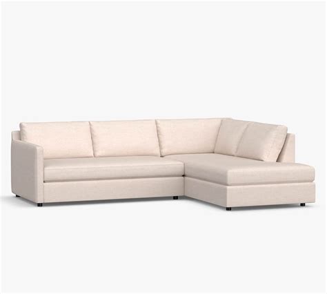 Pacifica Square Arm Upholstered Return Bumper Sectional In 2022