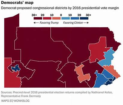 Pennsylvania Map Congressional Republican Current Democrats Pa