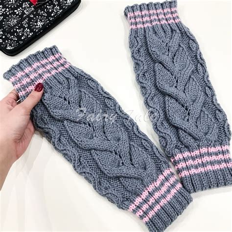 cable leg warmers knitting pattern easy wool legwarmers for etsy