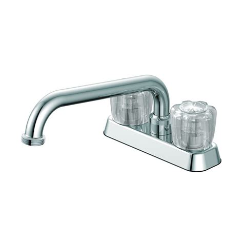 How to replace a kitchen faucet: Project Source Chrome 2-Handle Utility Faucet Fl010103cp ...