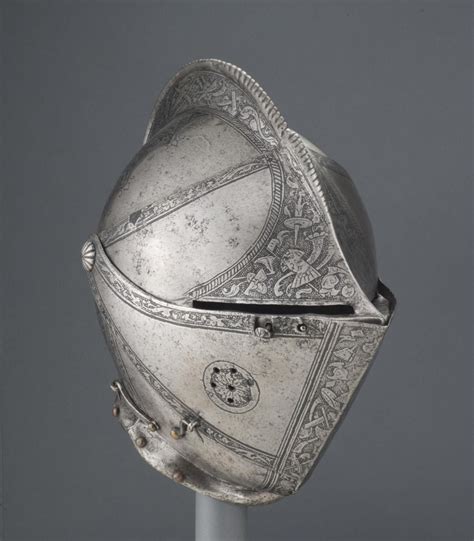 Close Helmet Made In Northern Italy C 1560 Etched And Partially