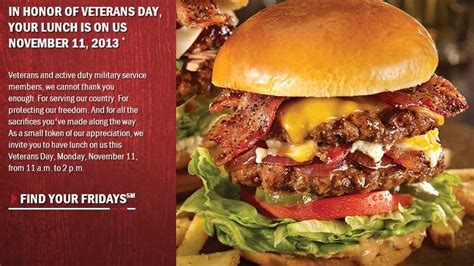 Free Meals Deals On Veterans Day