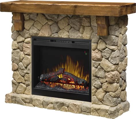 Dimplex Fieldstone Electric Fireplace With Mantel Surround