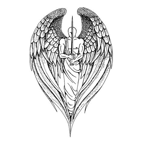 Angel Warrior Tattoo Design
