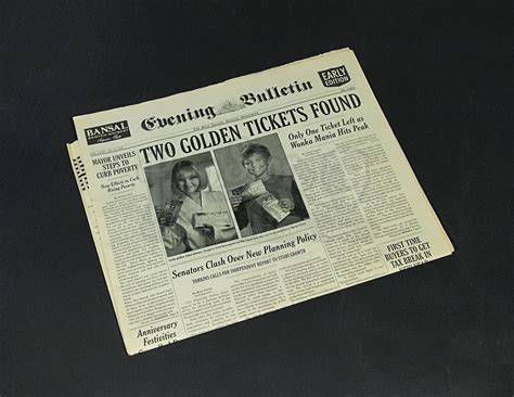 Two Tickets found Prop Newspaper | Prop Store - Ultimate Movie Collectables