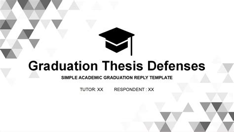 Ppt Of Black And White Graduation Thesis Defensepptx Wps Free Templates