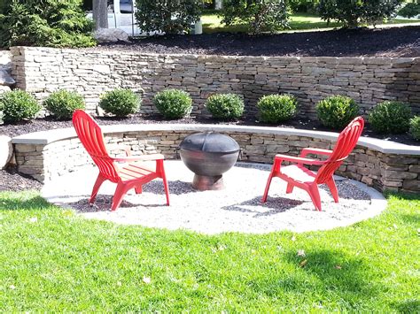 Gravel Fire Pit Area Ideas Fire Pit With Pea Gravel And Pavers Fire