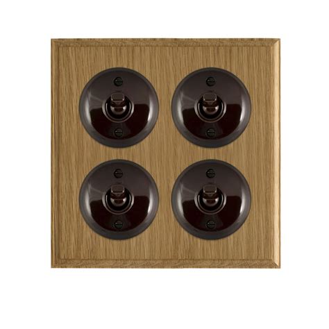 4 Gang Bakelite Light Switch Plain White Or Brown Switches