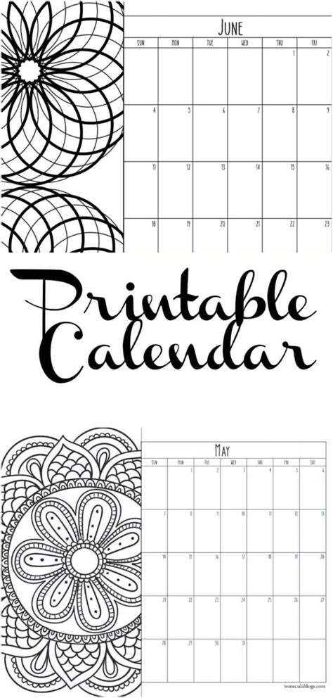 2023 Free Cute Printable Calendars Monthly Yearly Yesmissy 2017