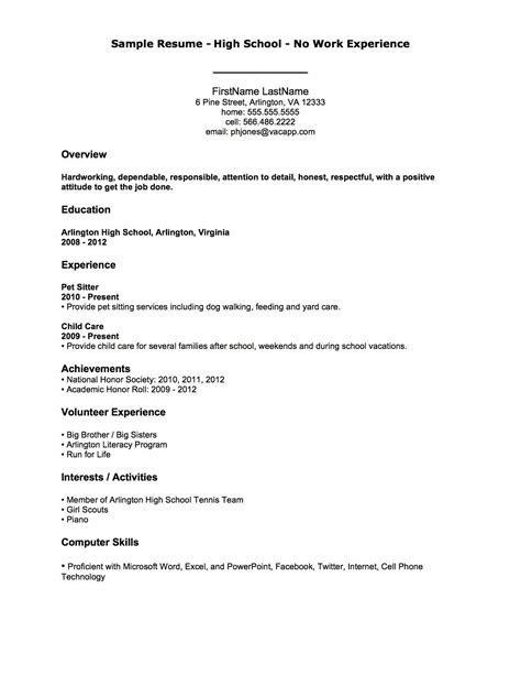 first job resume - Google Search | First job resume, Job ...