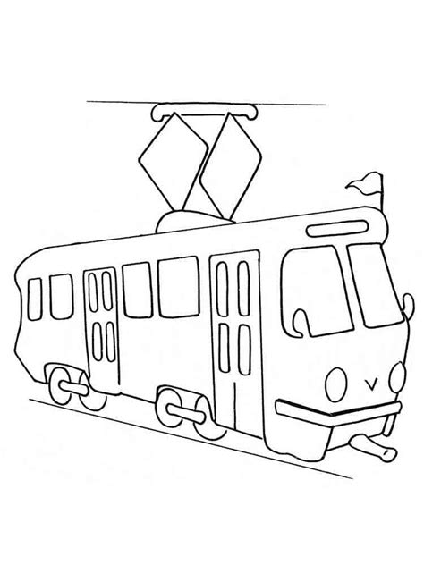 Easy Tram Coloring Page Download Print Or Color Online For Free