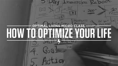 How To Optimize Your Life The 10 Principles Of Optimal Living Youtube