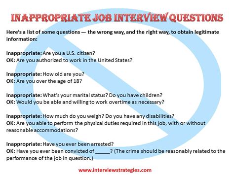How To Respond To Inappropriate Job Interview Questions