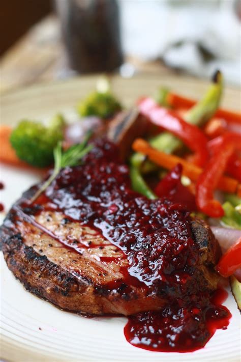 For thicker chops use medium heat. Grilled Pork Chops with Blackberry-Ginger Sauce | Season ...