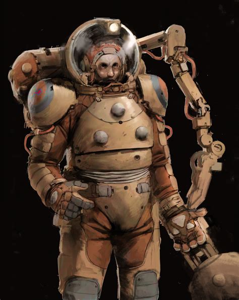 Astronaut With Mech Arm By Guillaume Menuel Scrolller