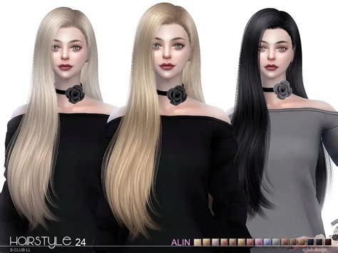 The Sims Resource Hair Alin N24 By S Club Sims 4 Hairs