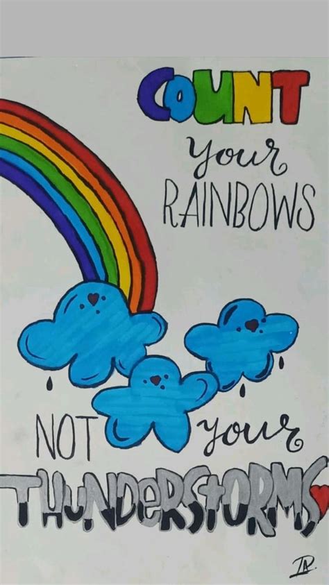 Count Your Rainbows🌈 Not Your Thunderstorms🌪 Sheet Of Paper