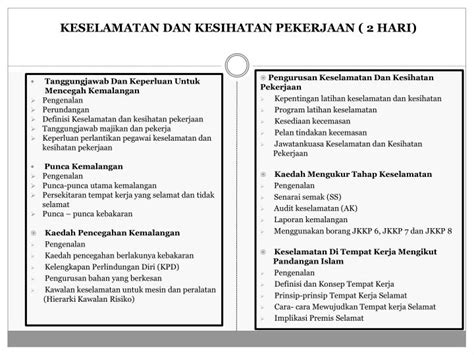 Ebook Kesehatan Dan Keselamatan Kerja-PPT KESELAMATAN DAN KESIHATAN PEKERJAAN 2 HARI 