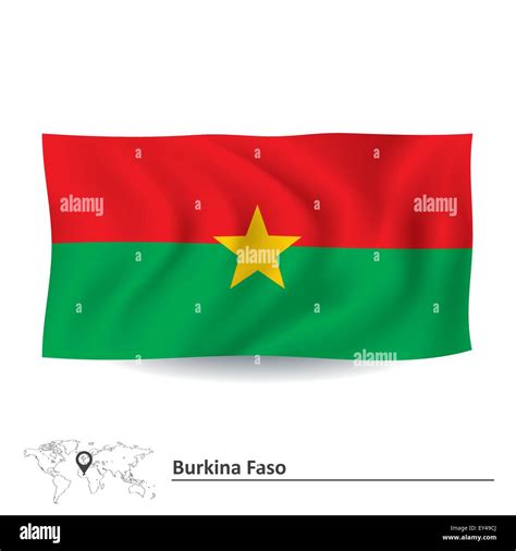 Drapeau Du Burkina Faso Vector Illustration Image Vectorielle Stock